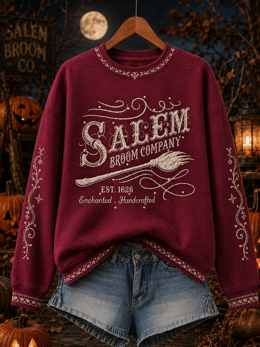 Sweat-shirt femme à imprimé «SALEM BROOM Company»