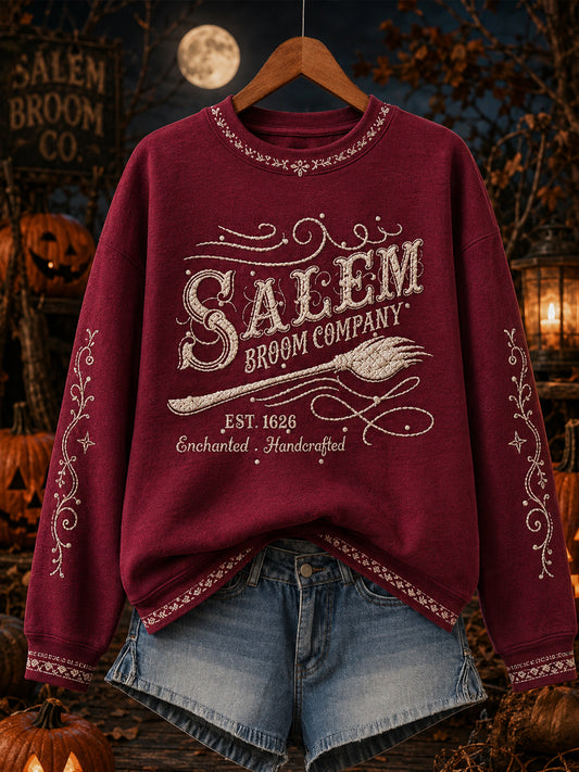 Sweat-shirt femme à imprimé «SALEM BROOM Company»