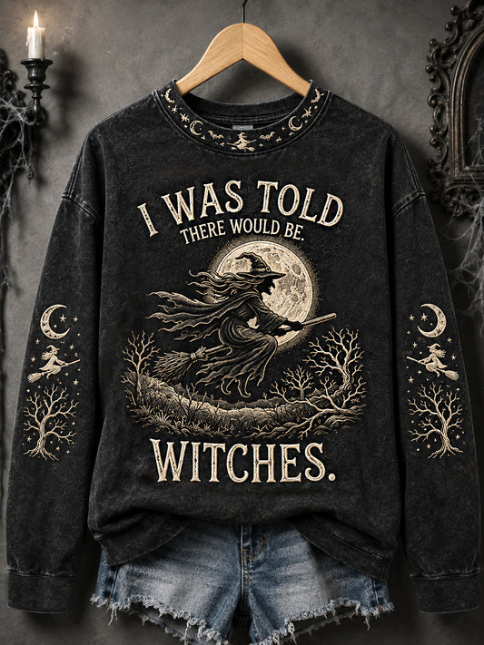 Funny Halloween Sorcière Imprimer Sweat-shirt décontracté des femmes