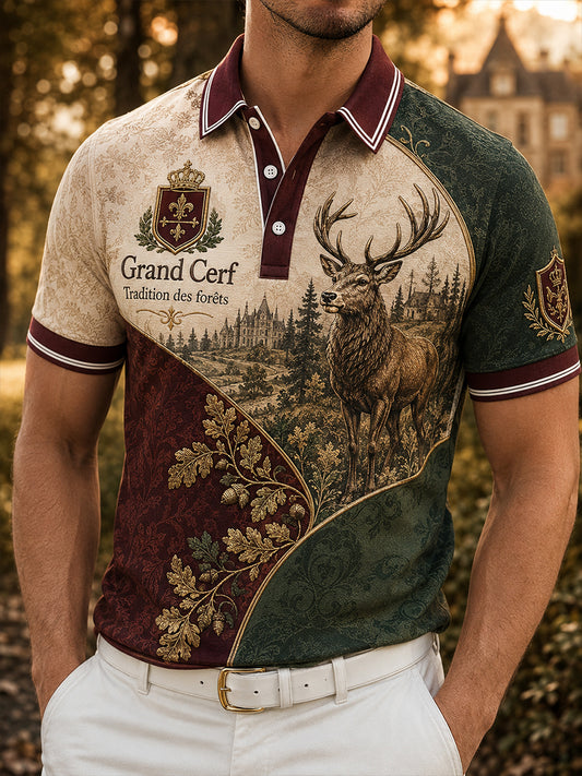 T-shirt manches courtes de saison de chasse française pour hommes