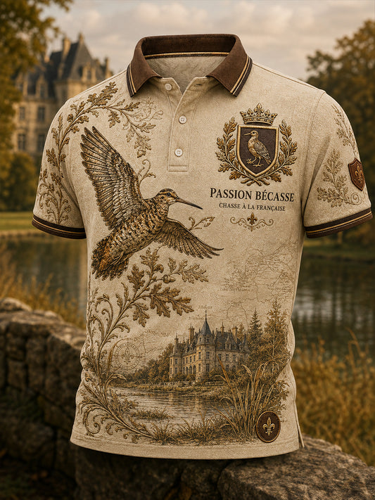 T-shirt à manches courtes pour la saison de chasse française, modèle homme