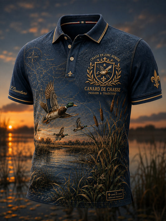 T-shirt à manches courtes pour la saison de chasse française, modèle homme