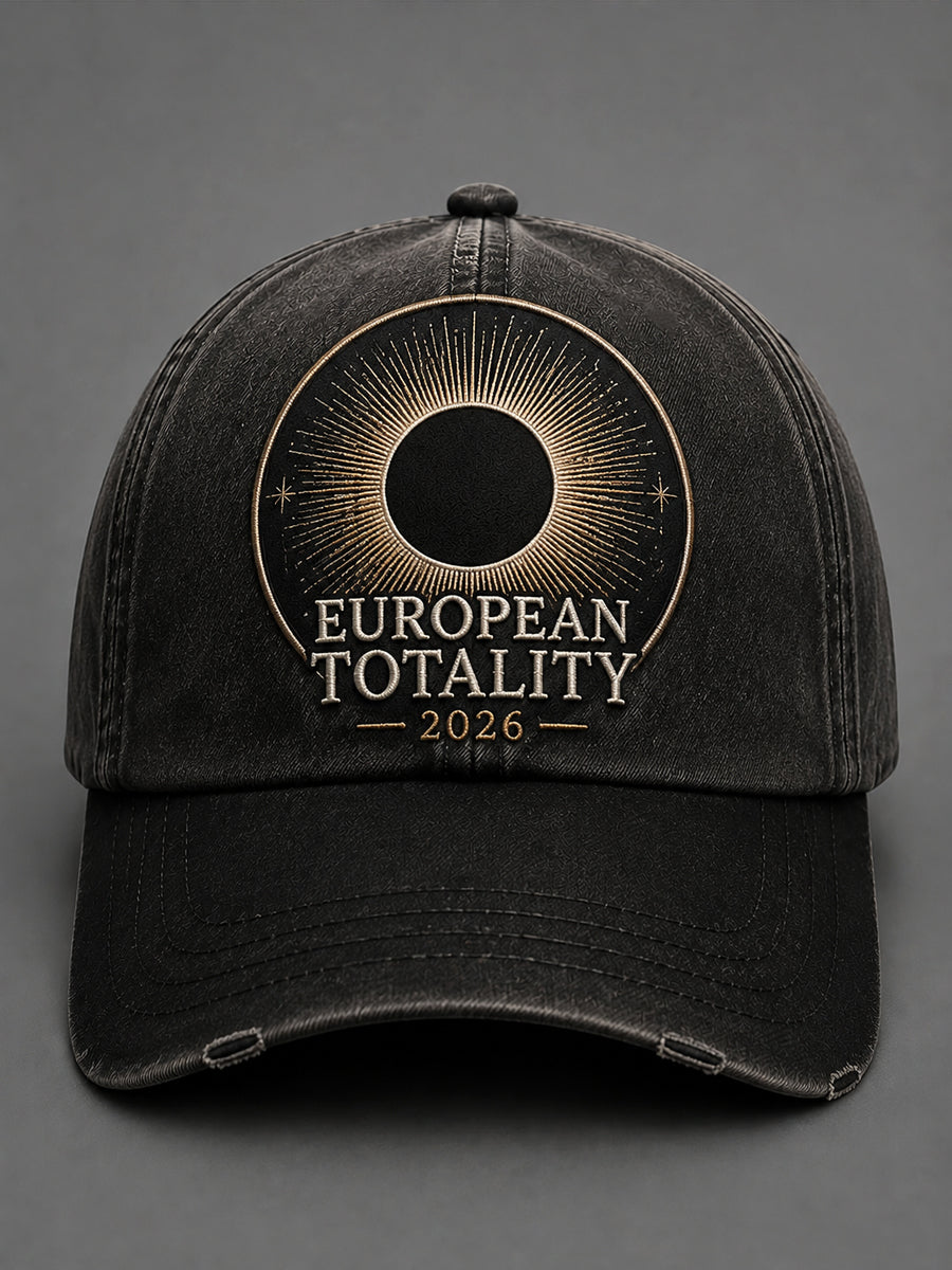 Casquette de baseball rétro éclipse solaire européenne unisexe