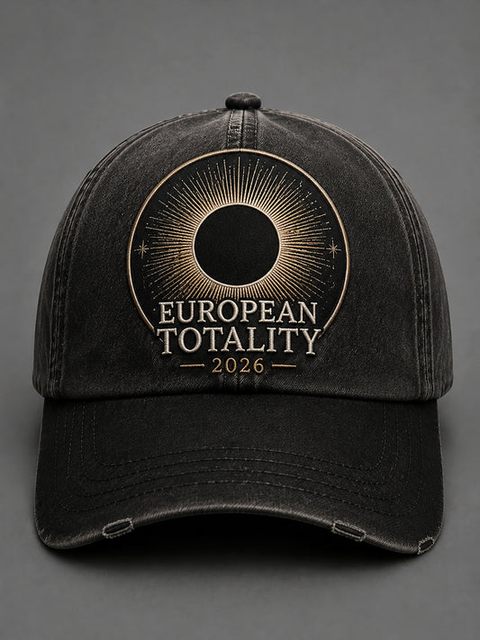 Casquette de baseball rétro éclipse solaire européenne unisexe