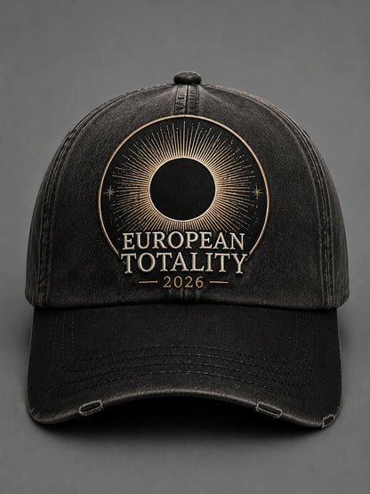 Casquette de baseball rétro éclipse solaire européenne unisexe