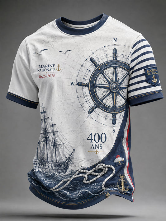 T-shirt manches courtes bleu marine pour homme