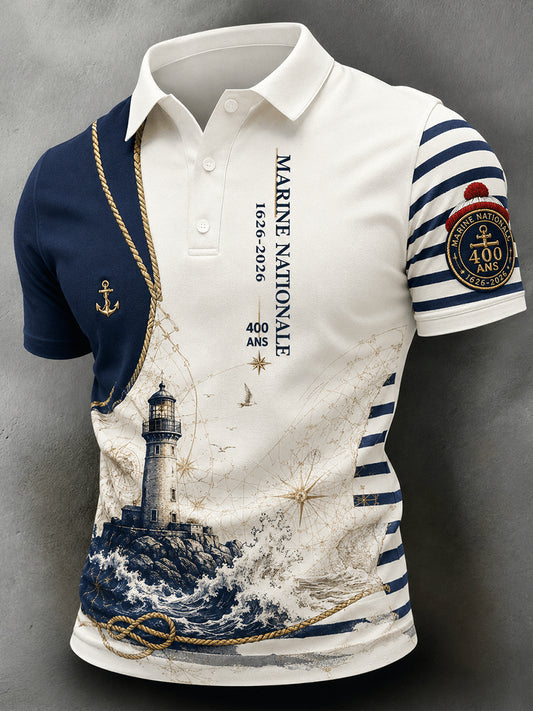 T-shirt manches courtes bleu marine pour homme