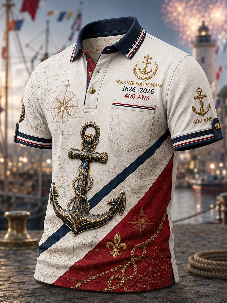 T-shirt manches courtes bleu marine pour homme