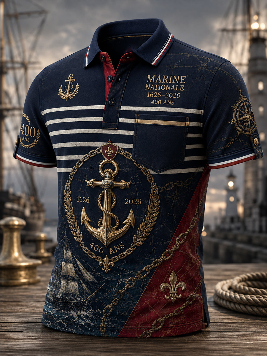 T-shirt manches courtes bleu marine pour homme