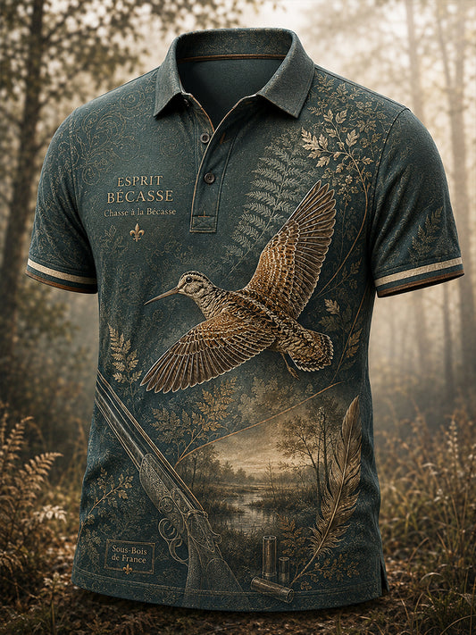 T-shirt manches courtes de chasse à la française pour hommes