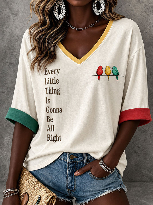 Top Every Little Thing Is Gonna Be Alright pour femme