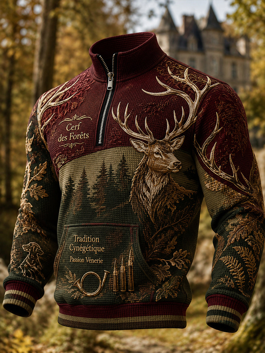 T-shirt manches longues French Hunting SeasonWaffle Homme
