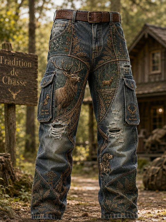 Pantalon de travail décontracté pour la saison de chasse à la française, modèle homme
