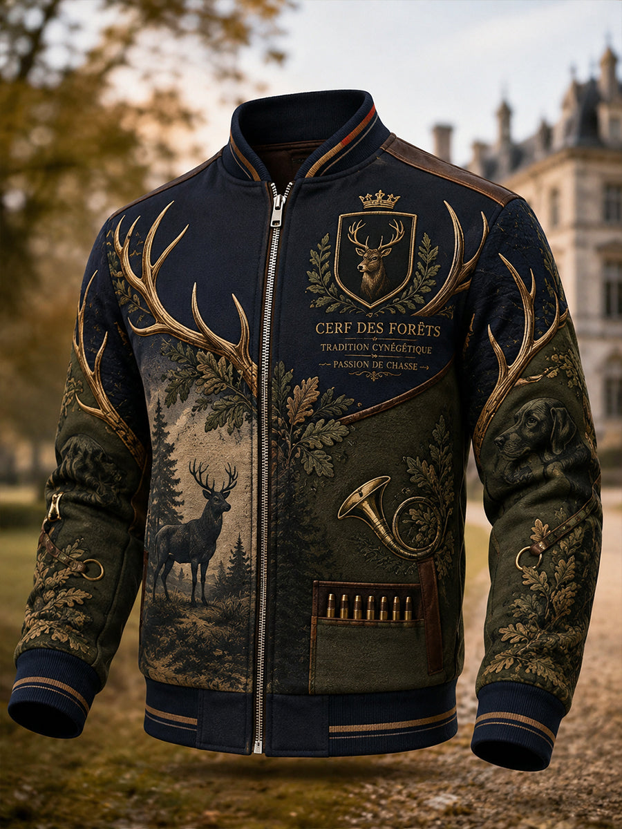Veste de singe imprimée de saison de chasse française des hommes