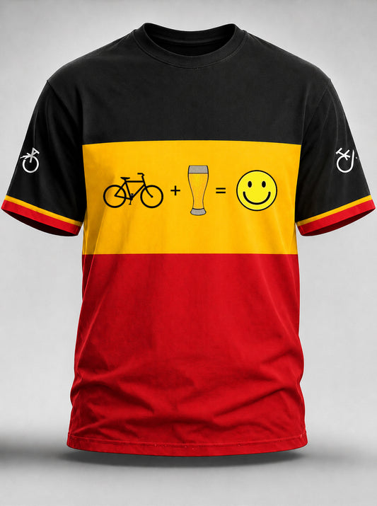 T-shirt homme Belge de cyclo-cross, imprimé vintage, à la mode, ample à manches courtes