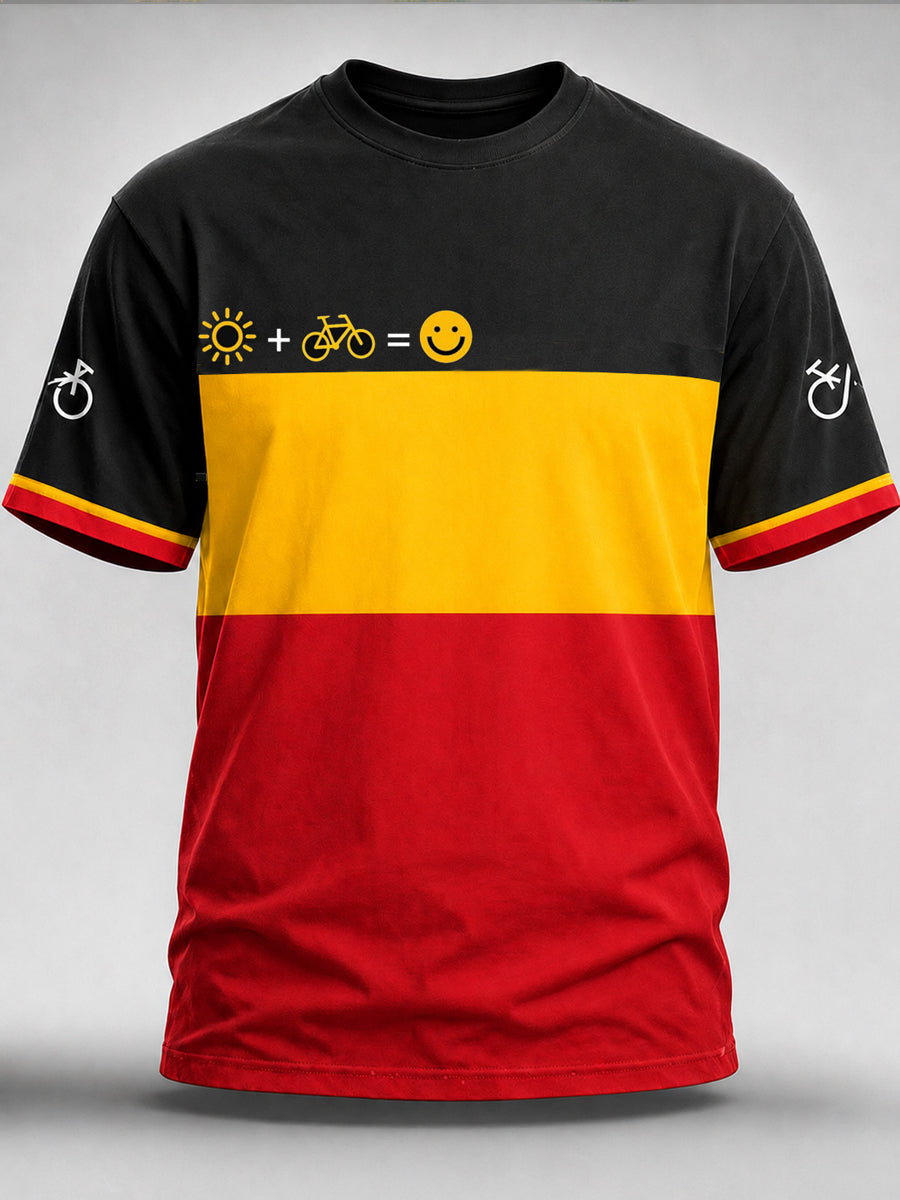 T-shirt homme Belge de cyclo-cross, imprimé vintage, à la mode, ample à manches courtes