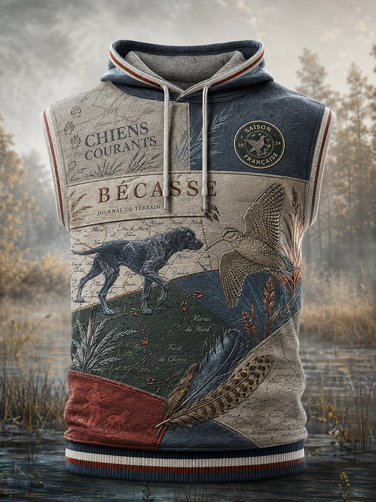 Gilet à capuche de chasse français pour homme