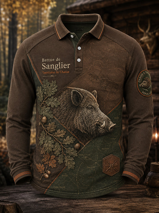 Chemise à manches longues Hunting In France pour homme