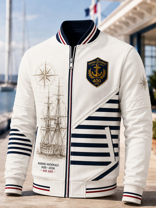 Veste singe imprimée de la Marine française pour homme