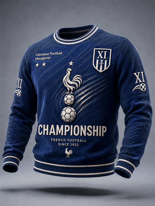 Sweat-shirt décontracté pour homme, bleu marine, à imprimé du Paris Saint-Germain, Ligue 1 française