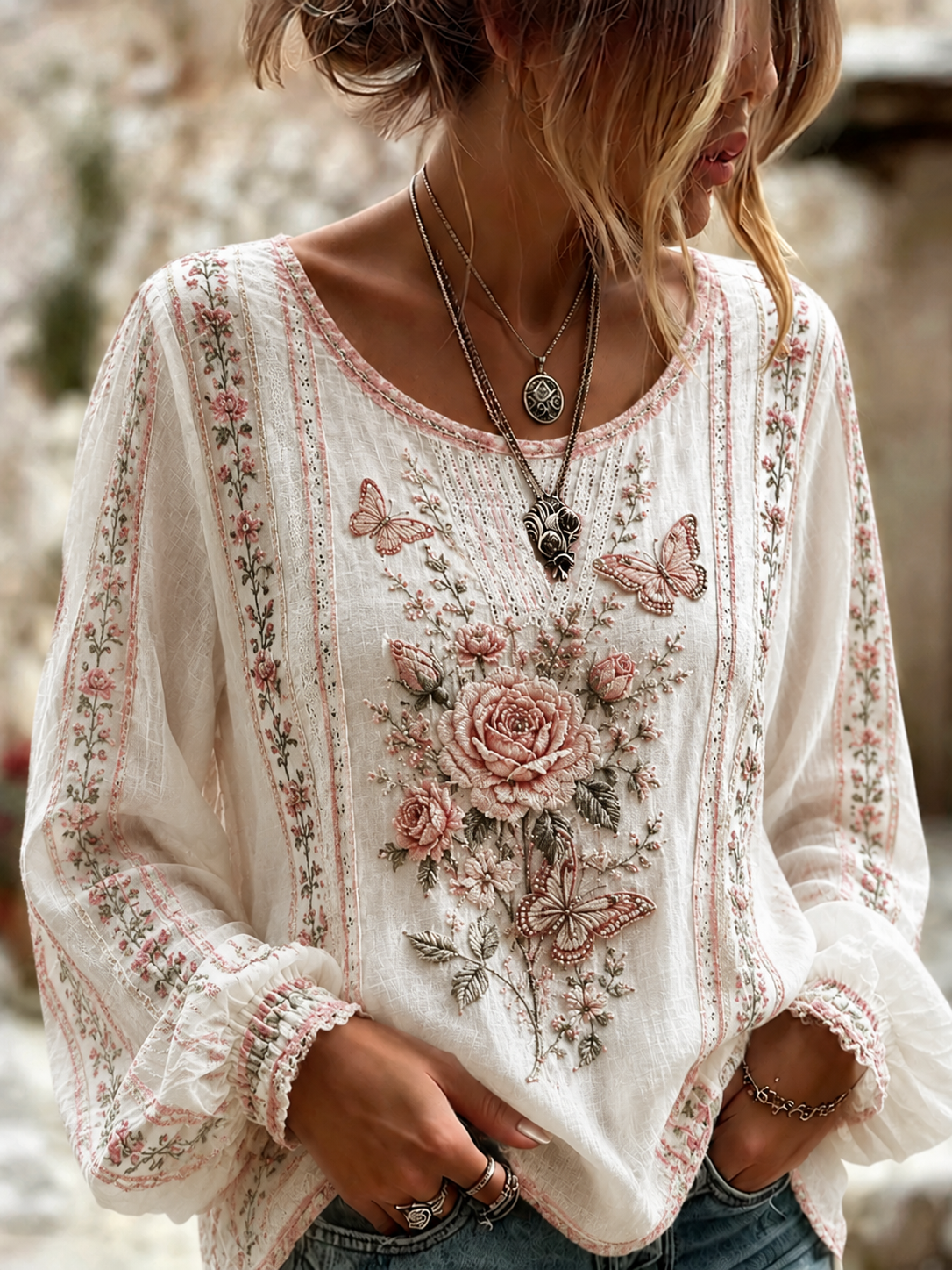 Chemise Femme Breast Cancer Coton-Lin