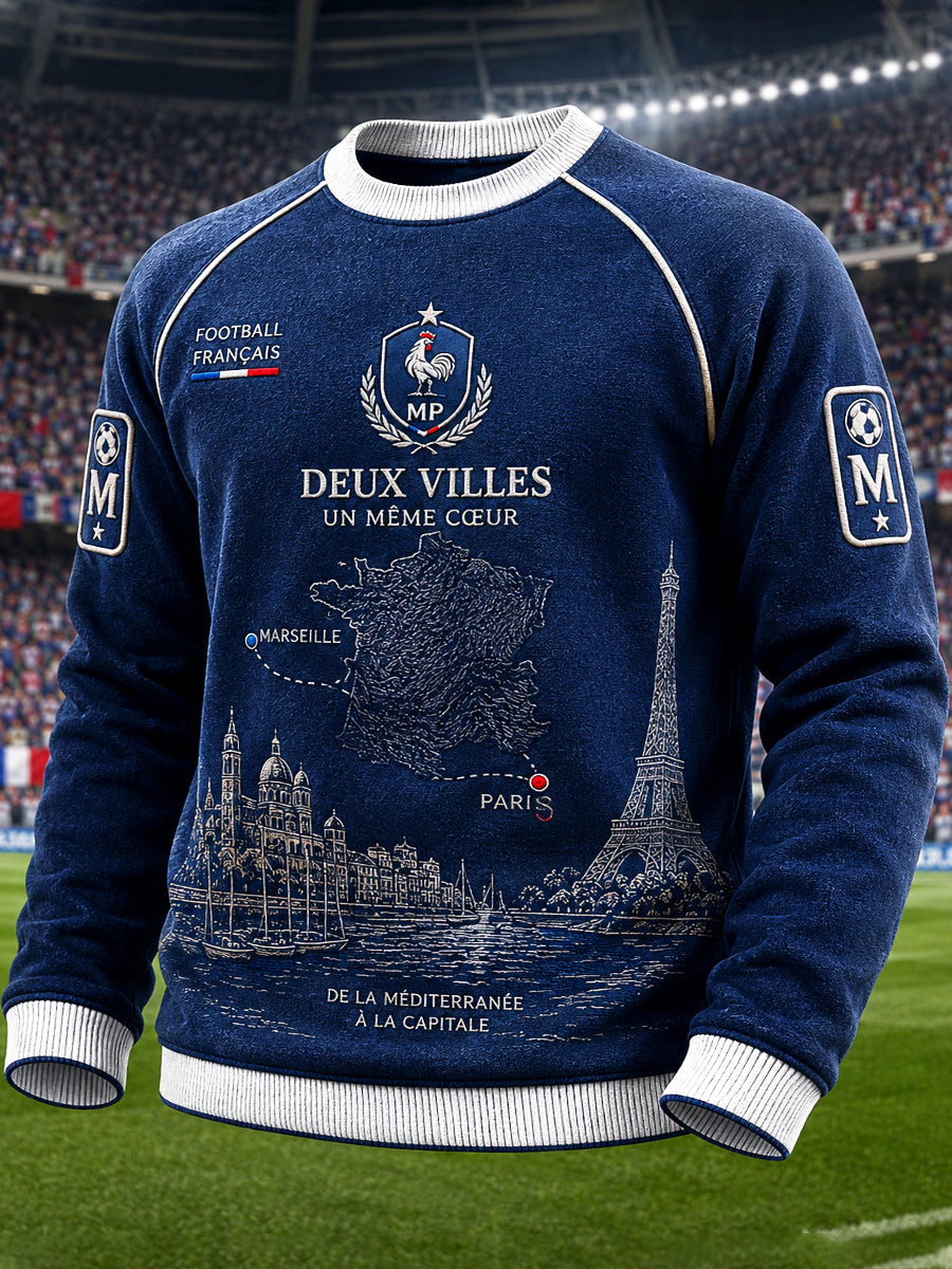 Sweatshirt Décontracté Homme French Ligue 1 Marseille Football-Print