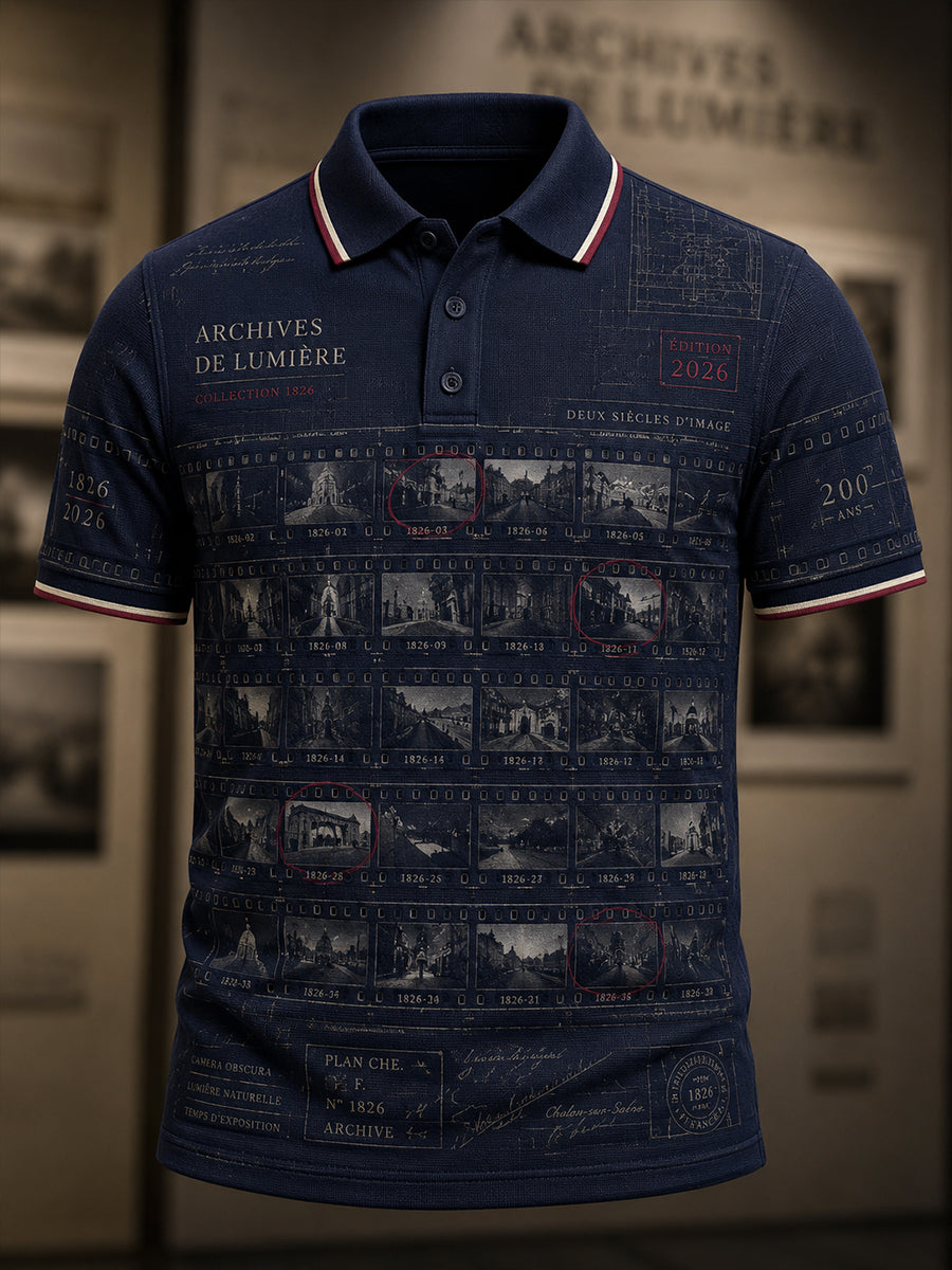 T-shirt manches courtes «Bicentenaire de la photographie» pour hommes, France