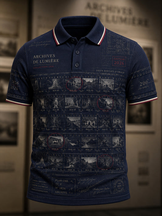T-shirt manches courtes «Bicentenaire de la photographie» pour hommes, France