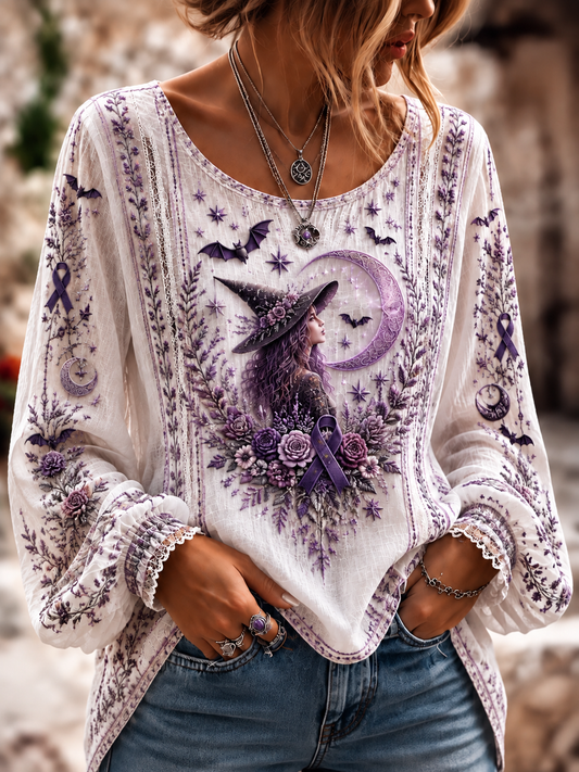 Chemise Femme Alzheimer's Awareness Coton-Lin