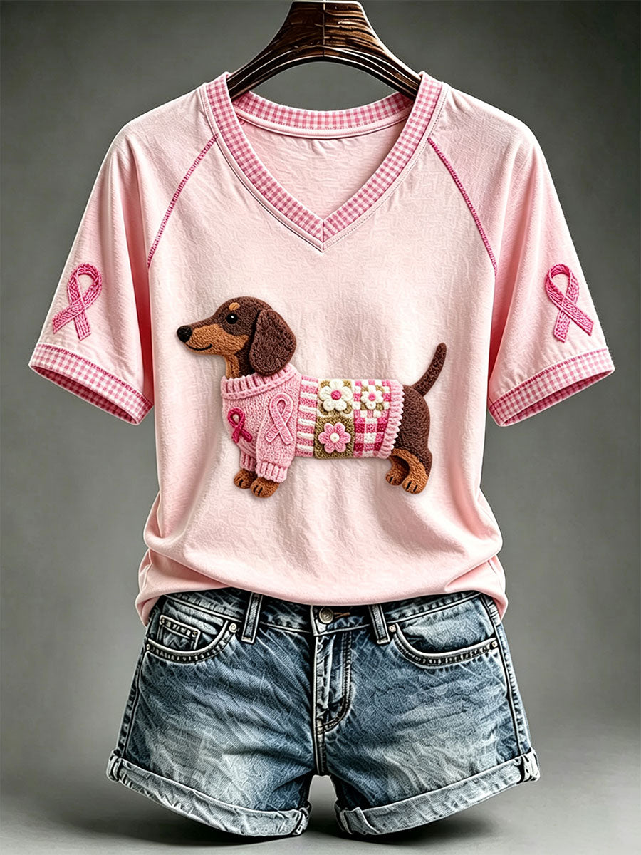 T-shirt mignon pour femmes à l’effigie d’un teckel