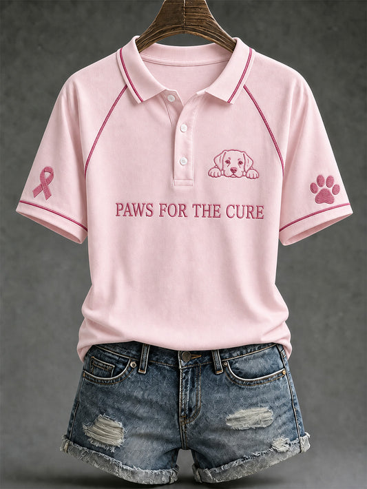Les pattes des femmes pour le slogan de Cure et la ligne chien conçoivent le T-shirt à manches courtes occasionnel