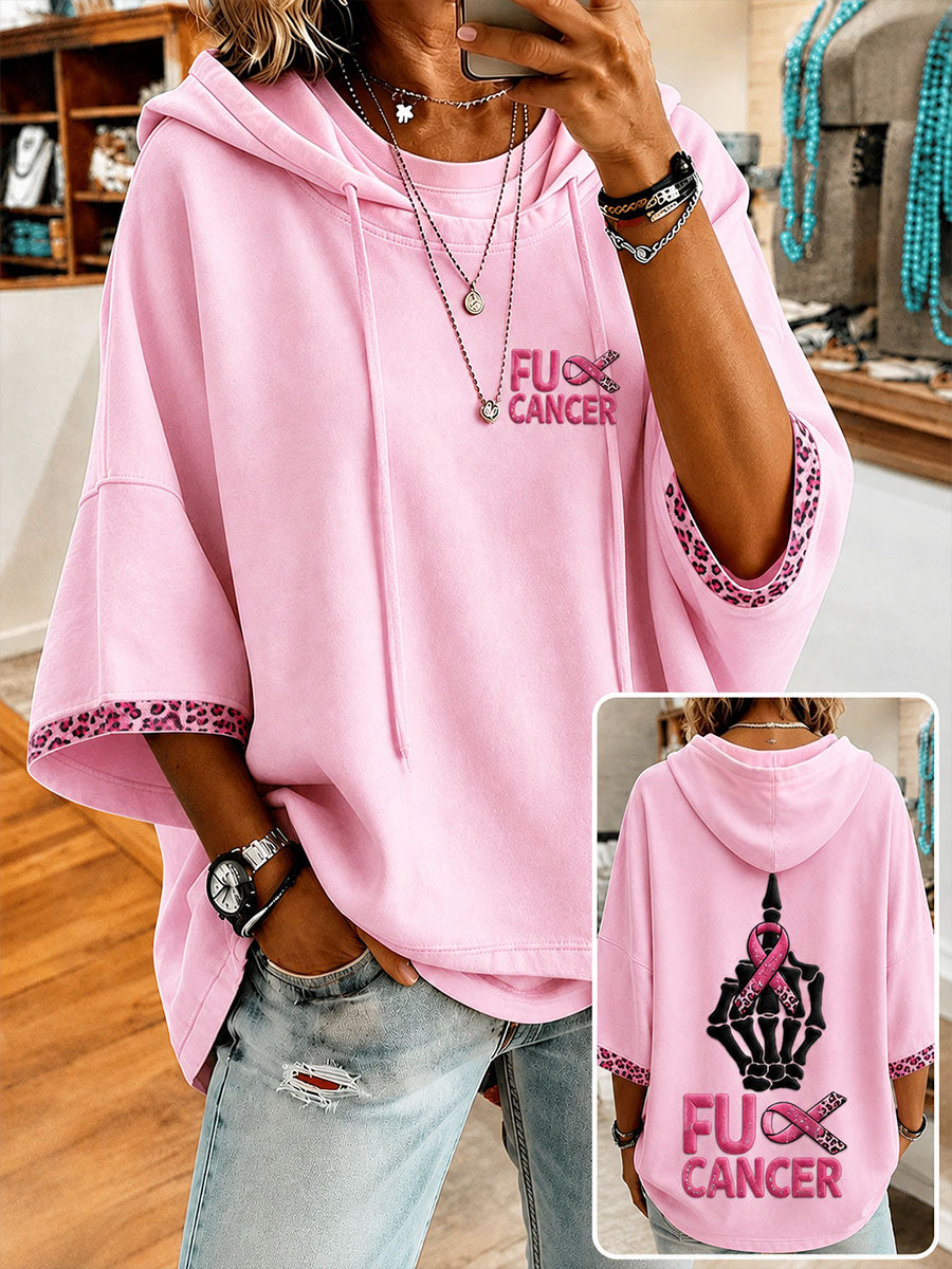 Sweatshirt de sensibilisation au cancer du sein «Fuck Cancer» pour femme, ruban rose