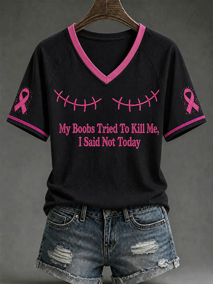 Tee-shirt femme My Boods a essayé de me tuer I said Not Today