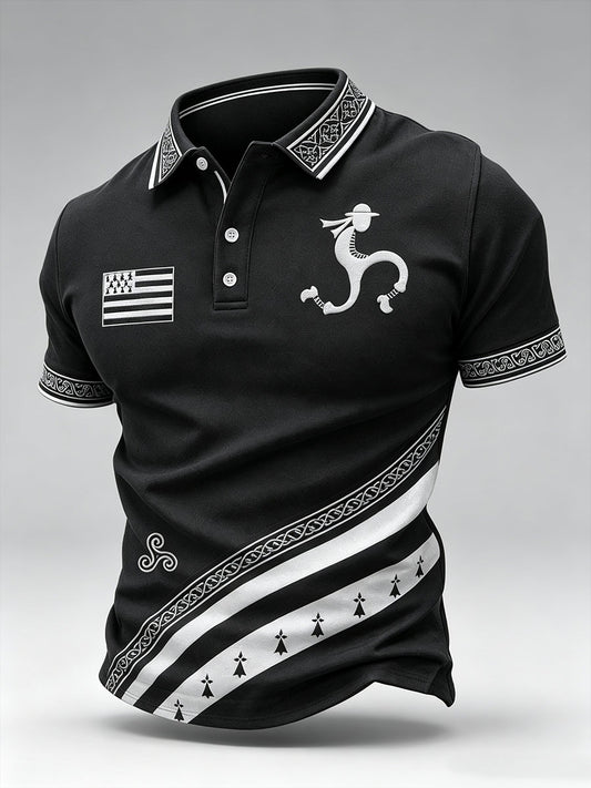 Chemise imprimée Bretagne Fest‑Noz pour homme