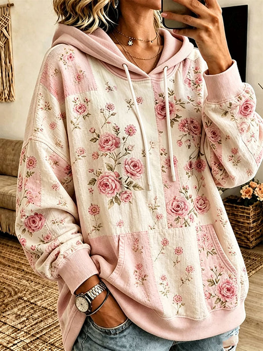 Femmes Cancer du sein sensibilisation fleurs Hoodie