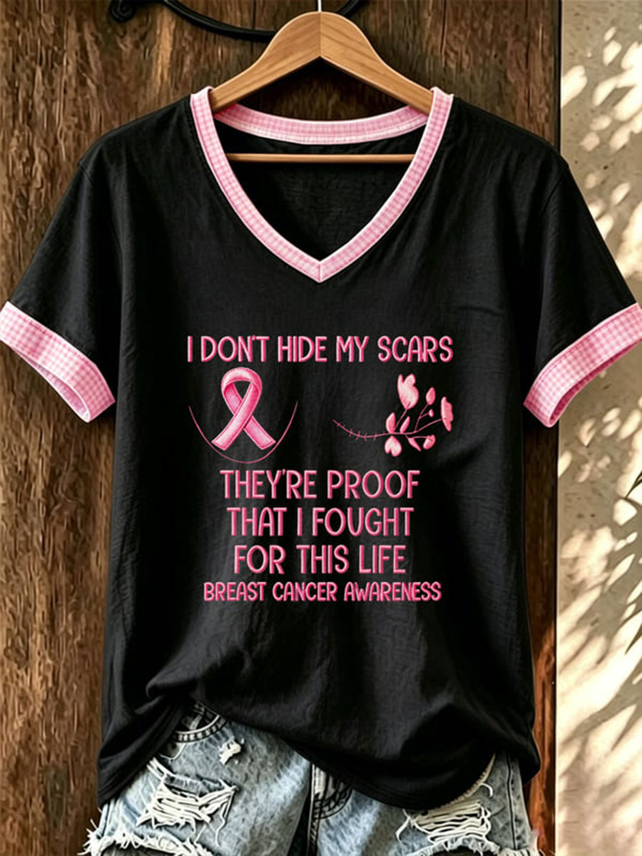 T-shirt manches courtes I Don't Hid My Scars Femme