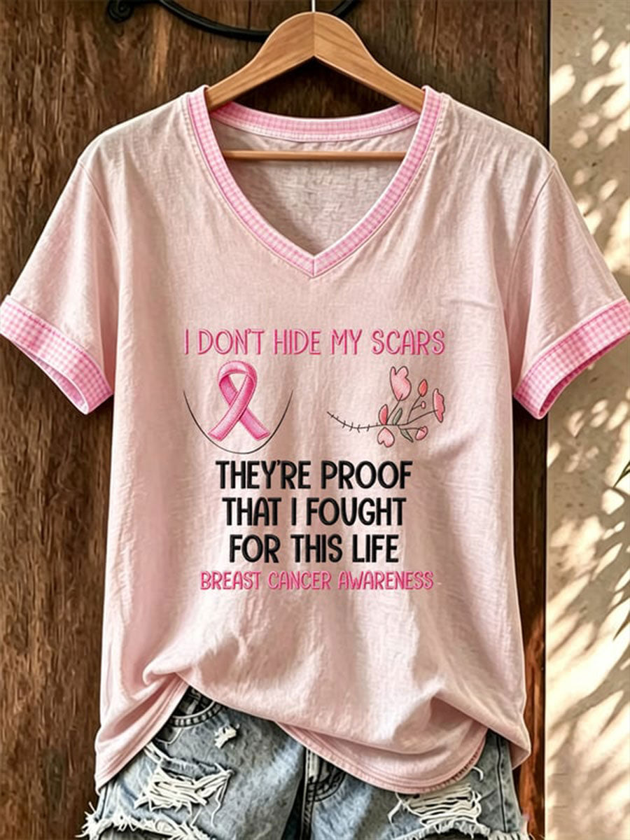 T-shirt manches courtes I Don't Hid My Scars Femme