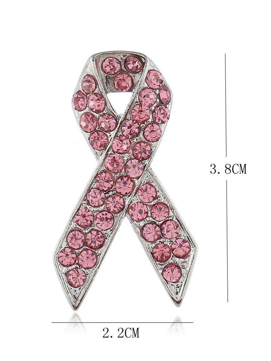 Broche rose contre le cancer du sein chez la femme