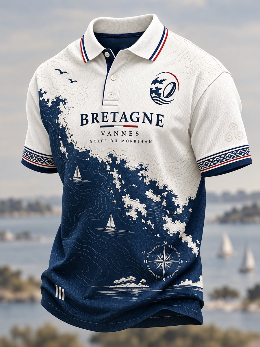 T-shirt manches courtes pour hommes, fan de rugby du RC Vannes, style français