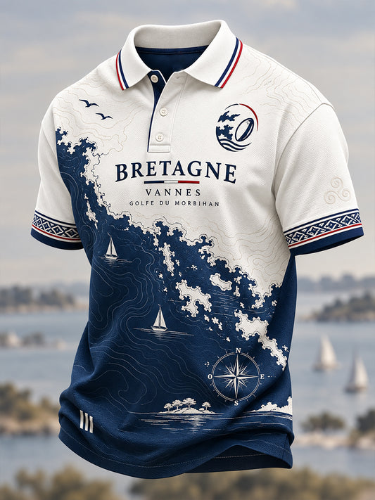 T-shirt manches courtes pour hommes, fan de rugby du, style français