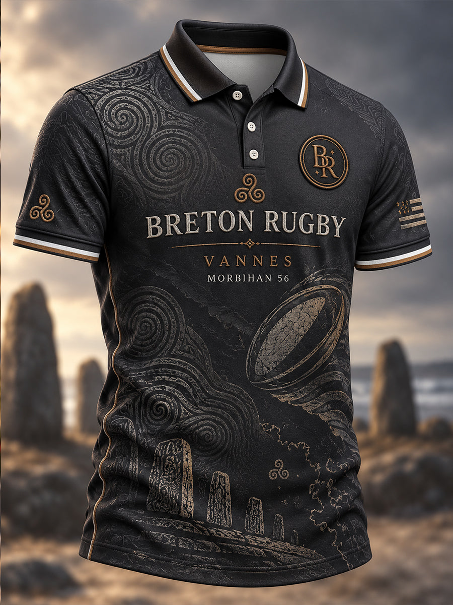 T-shirt manches courtes pour hommes, fan de rugby du RC Vannes, style français