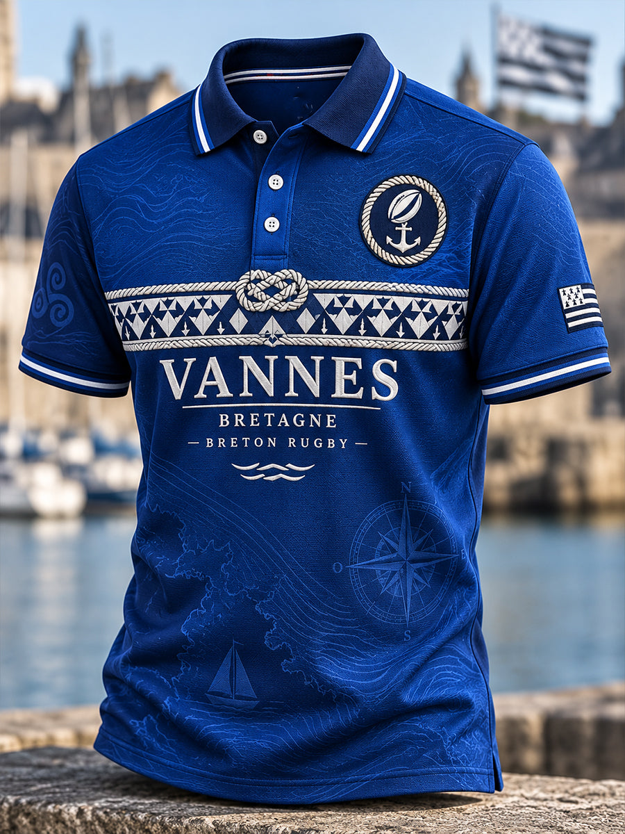 T-shirt manches courtes pour hommes, fan de rugby du RC Vannes, style français