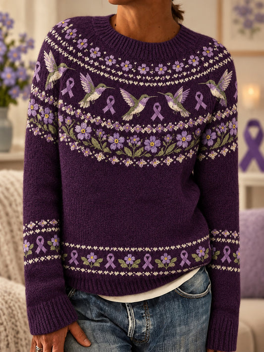 Chandail à imprimé fleurs pour femmes, maladie d'Alzheimer