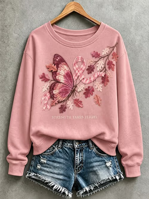 Sweatshirt Régulier du Cancer du Sein Femme