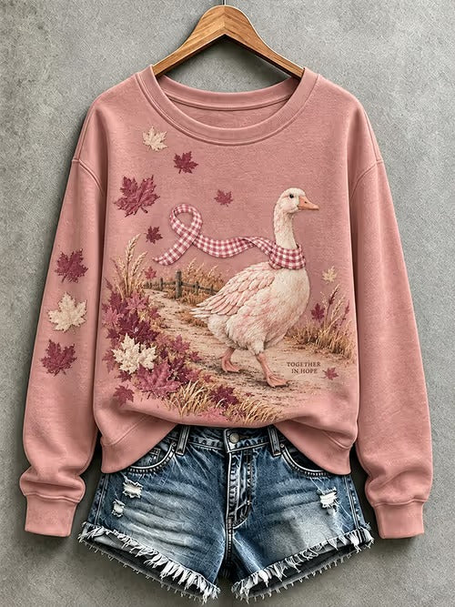 Sweat-shirt régulier pour le cancer du sein chez les femmes