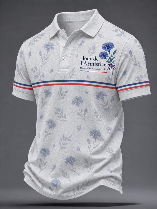 Chemise imprimée pour la Journée de l'Armistice, modèle homme