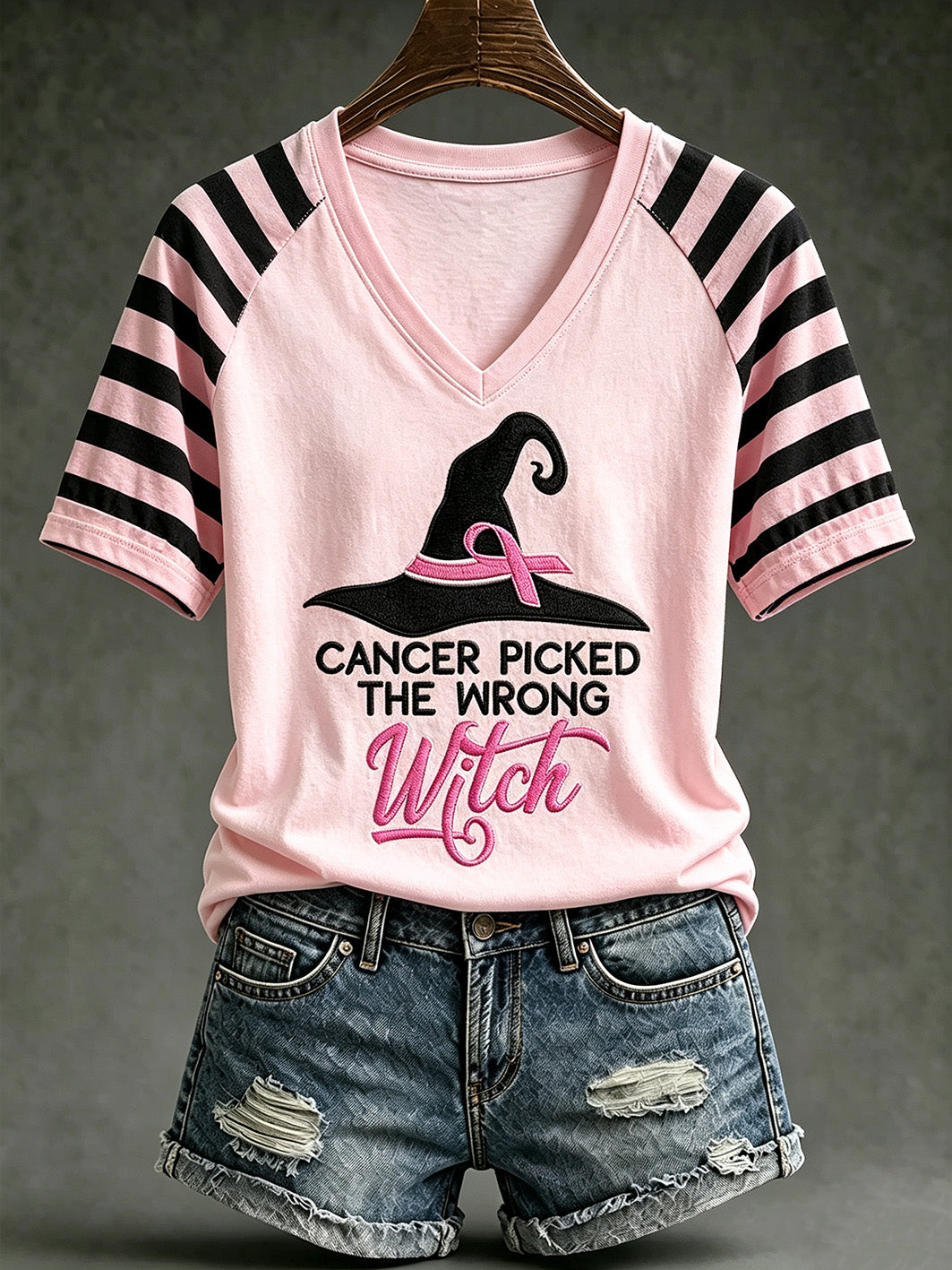 T-shirt décontracté à manches courtes pour femme, motif imprimé sur le thème des sorcières et de la protection contre les maladies