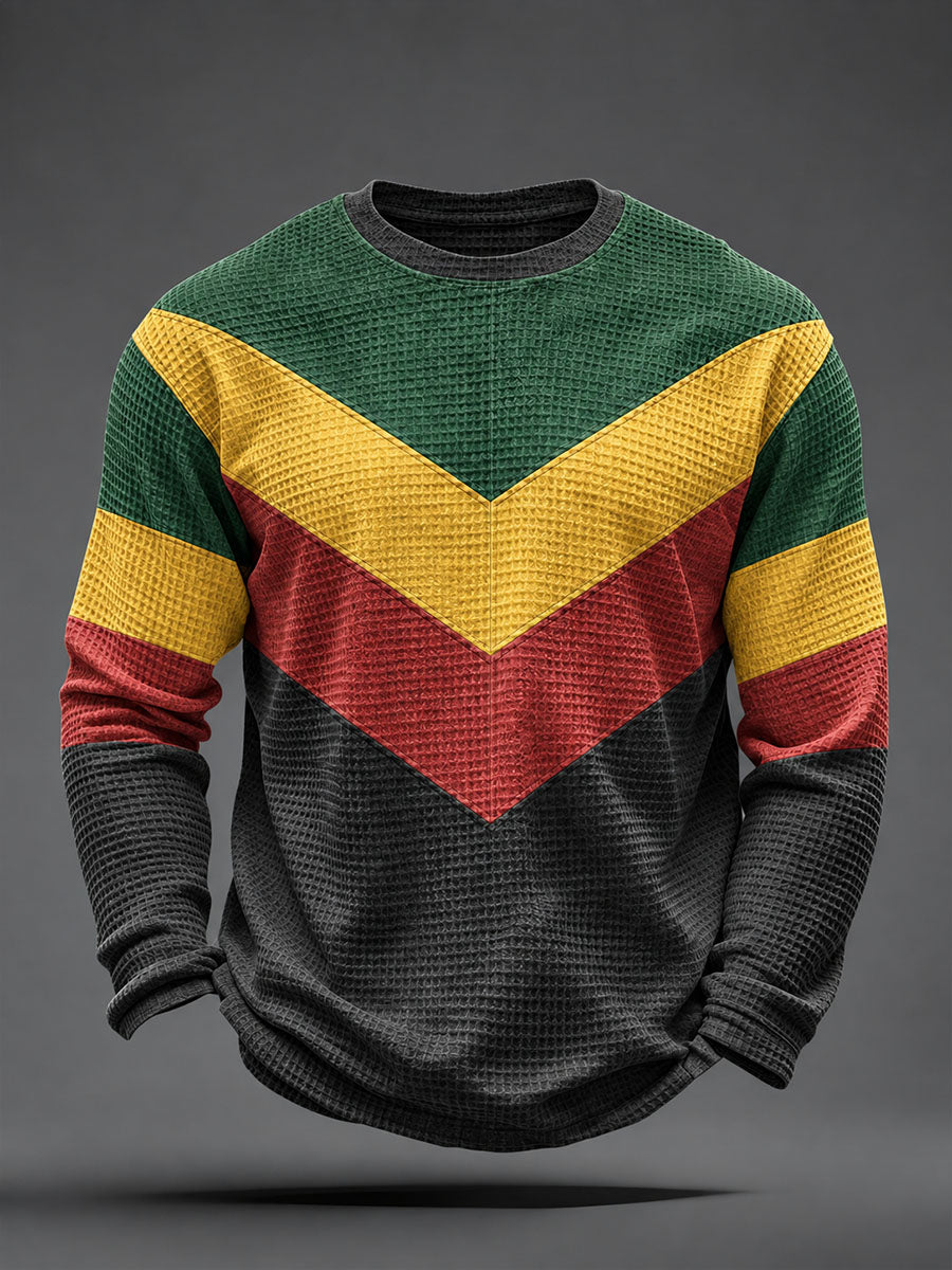 Haut en gaufre pour homme inspiré du reggae