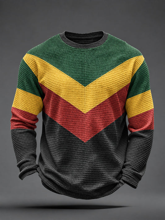 Haut en gaufre pour homme inspiré du reggae