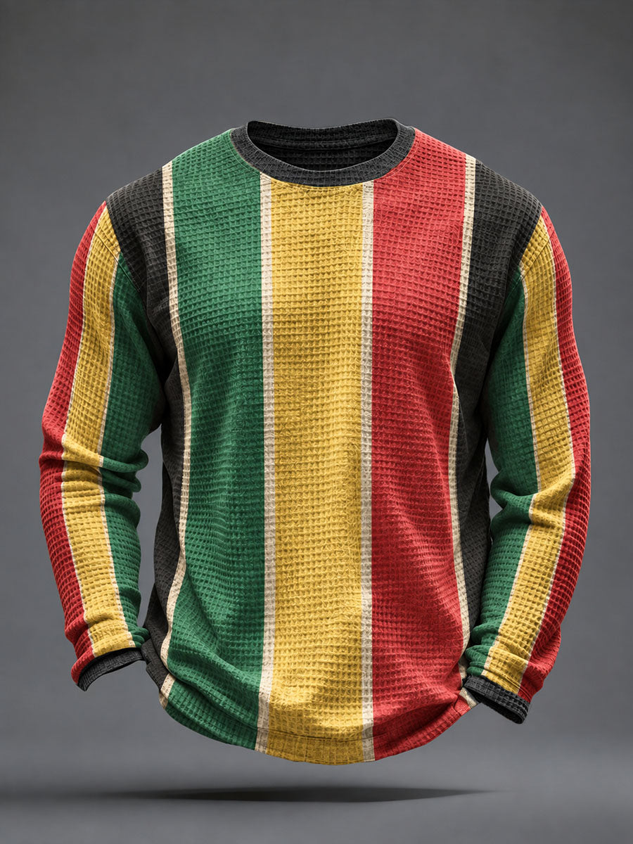 Haut en gaufre pour homme inspiré du reggae